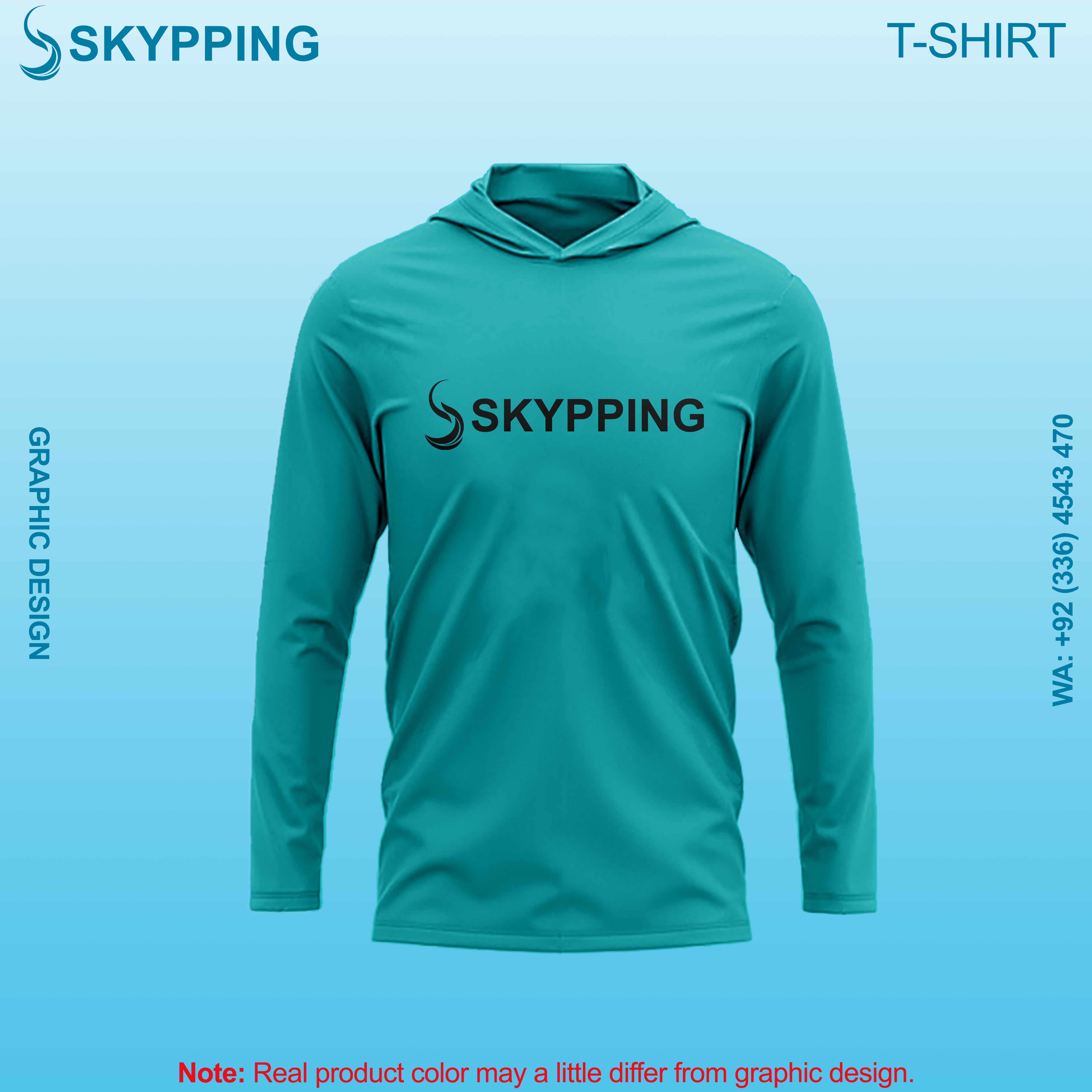 Hooded Long sleeve set-in style round neck t-shirts for men